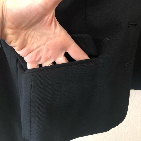 VTG J. Crew Women's Black Wool Blazer - Size 12 - Picture 2 of 4